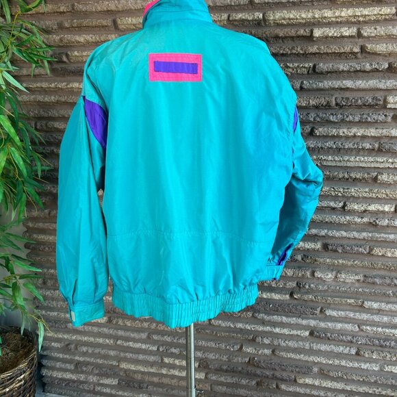 Cabin Creek Vintage 80s 90s Colorblock Casual Bomber Jacket Size Large - Picture 7 of 11